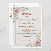 エレガントフローラ結婚式招待状カードソフト 招待状 (正面/裏面)