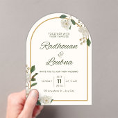 エレガントフローラ結婚式招待状カードデザイン アクリル招待状 (インサイチュ (ポータブル))