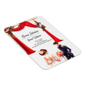 エレガントフローラ結婚式招待状カード – ロマンチック マグネット (右側)