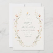 エレガントフローラ結婚式招待状カード 招待状 (正面)