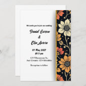 エレガントフローラ結婚式招待状カード 招待状 (正面/裏面)