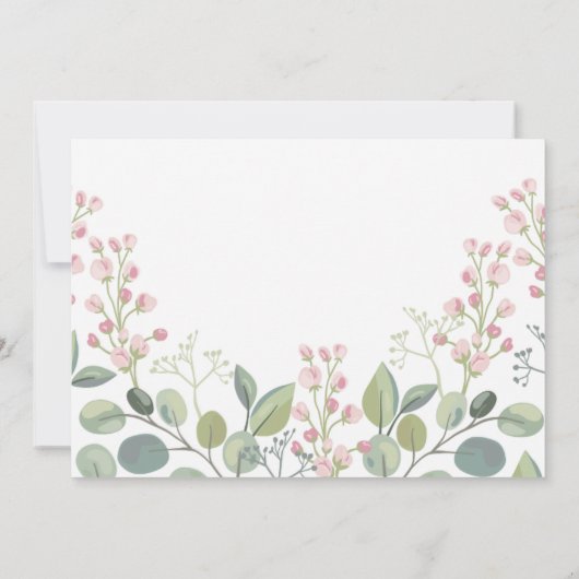 エレガントフローラ結婚式招待状カード 招待状 (裏面)