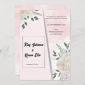 エレガントフローラ結婚式招待状カード 招待状 (正面/裏面)