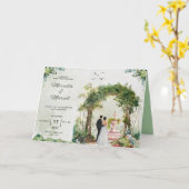 エレガントフローラ結婚式招待状テンプレート カード (黄色い花)