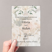 エレガントフローラ結婚式招待状 アクリル招待状 (インサイチュ (ポータブル))