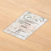 エレガントフローラ結婚式招待状 アクリル招待状 (レイダウン)