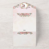 エレガントフローラ結婚式招待状 オールインワン招待状 (外側)