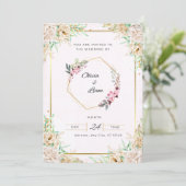 エレガントフローラ結婚式招待状 | カスタマイズ可能 招待状 (スタンド正面)