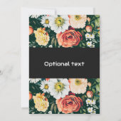 エレガントフローラ結婚式招待状 – カスタマイズ可能 招待状 (裏面)