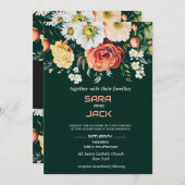 エレガントフローラ結婚式招待状 – カスタマイズ可能 招待状 (正面/裏面)