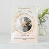 エレガントフローラ結婚式招待状 | カスタマイズ可能 招待状 (スタンド正面)