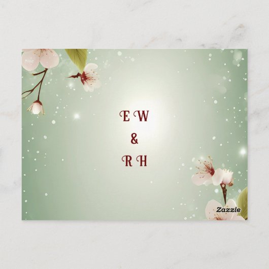 エレガントフローラ結婚式招待状 ポストカード (裏面)