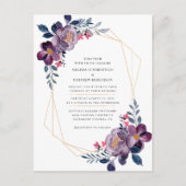 エレガントフローラ結婚式招待状 ポストカード (正面)