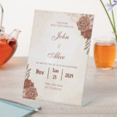 エレガントフローラ結婚式招待状 台座サイン (インサイチュ)