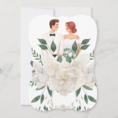 エレガントフローラ結婚式招待状 – 完全なカスタム 招待状 (裏面)