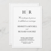 エレガントフローラ結婚式招待状 招待状 (正面/裏面)