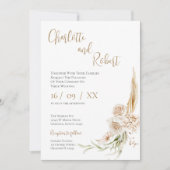 エレガントフローラ結婚式招待状 招待状 (正面)