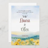 エレガントフローラ結婚式招待状 招待状 (正面/裏面)