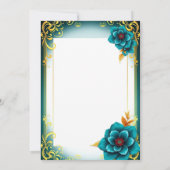 エレガントフローラ結婚式招待状 招待状 (裏面)