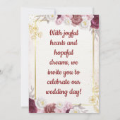 エレガントフローラ結婚式招待状 招待状 (裏面)