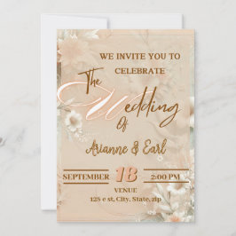 エレガントフローラ結婚式招待状 招待状