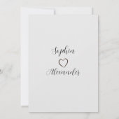 エレガントフローラ結婚式招待状 招待状 (裏面)