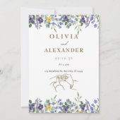 エレガントフローラ結婚式招待状 招待状 (正面)