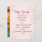 エレガントフローラ結婚式招待状 招待状 (正面/裏面)