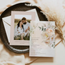 エレガントフローラ結婚式招待状