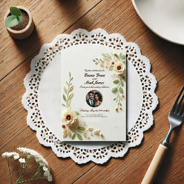 エレガントフローラ結婚式招待状 招待状