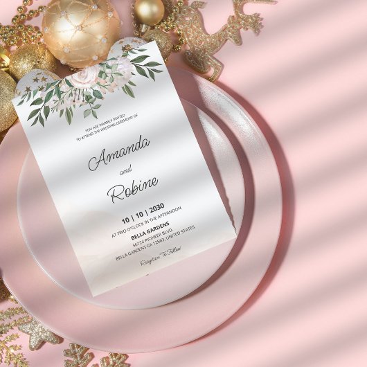 エレガントフローラ結婚式招待状 招待状