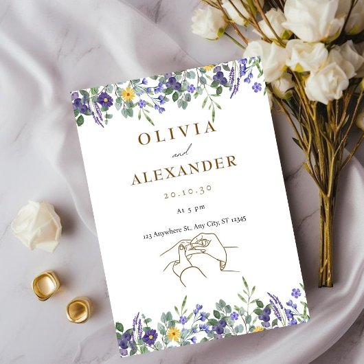 エレガントフローラ結婚式招待状 招待状