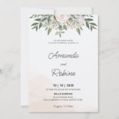 エレガントフローラ結婚式招待状 招待状 (正面)