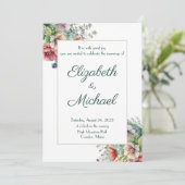 エレガントフローラ結婚式招待状 招待状 (スタンド正面)