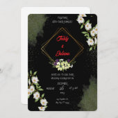 エレガントフローラ結婚式招待状 招待状 (正面/裏面)
