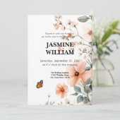 エレガントフローラ結婚式招待状 招待状 (スタンド正面)