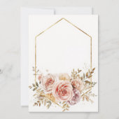 エレガントフローラ結婚式招待状 | 水彩画 招待状 (裏面)