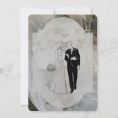 エレガントフローラ結婚式招待状-赤面バラと 招待状 (裏面)