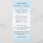 エレガントフローラ結婚式 プログラムラックカード プログラム (裏面)