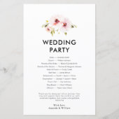 エレガントフローラ結婚式 プログラム (裏面)