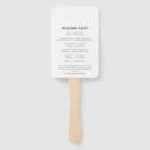 エレガントフローラ結婚式 プログラム ハンドファン (裏面)