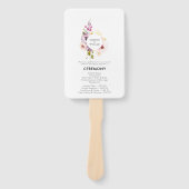 エレガントフローラ結婚式 プログラム ハンドファン (正面)