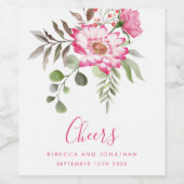 エレガントフローラ結婚応援 ワインラベル (シングルラベル)