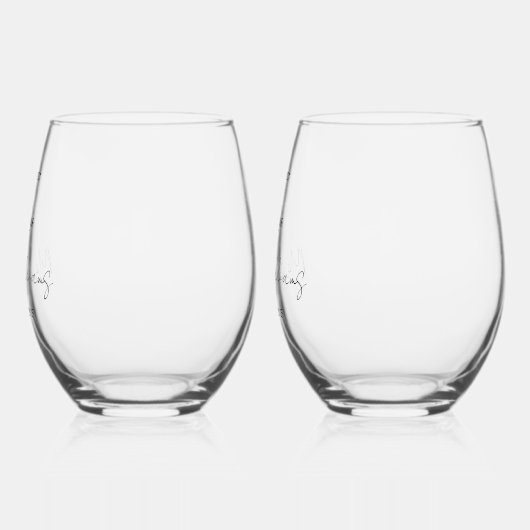 エレガントフローラ結婚抱擁の永遠の願 ステムなしワイングラス (左)