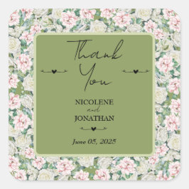 エレガントフローラ結婚抱擁 スクエアシール