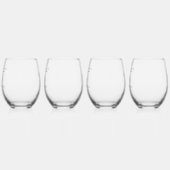 エレガントフローラ結婚抱擁 ステムなしワイングラス (左)