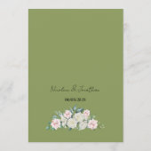 エレガントフローラ結婚抱擁 メニュー (裏面)