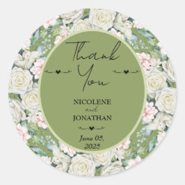 エレガントフローラ結婚抱擁 ラウンドシール