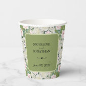 エレガントフローラ結婚抱擁 紙コップ (正面)