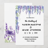 エレガントフローラ結婚招待状007バイナスリン 招待状 (正面/裏面)